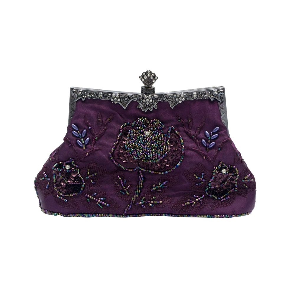 Vintage 1920S Beaded Evening Bag Pearl Clutch Bag Sequin Handbag T_T